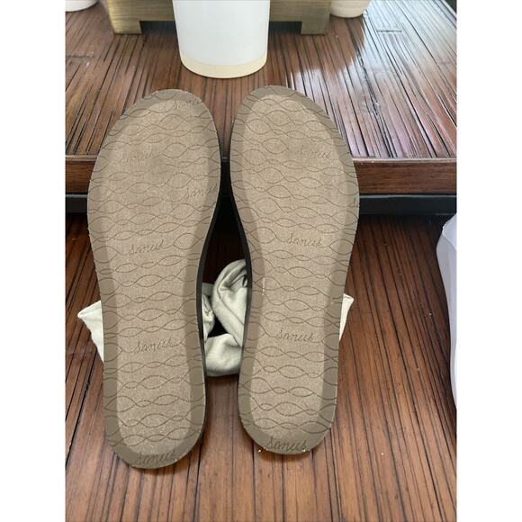 Sanuk Sz 10 Yoga Sling Ella Natural Tan Womens Sandal New Minamalist Solid Sole - Picture 4 of 4